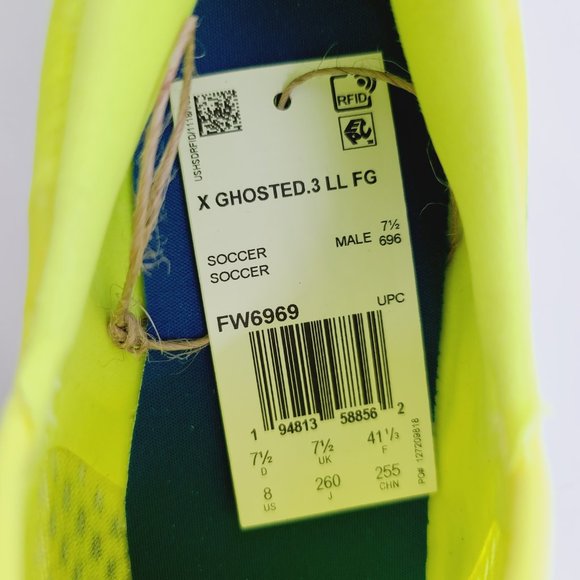 Adidas x Ghosted.3 LL FG Firm Ground Soccer Laceless Cleats - Picture 11 of 12